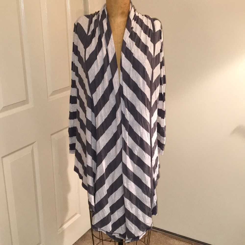 Press striped wrap sweater size S/M